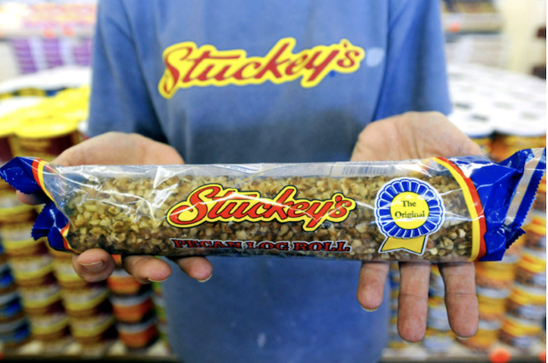 The Stuckey's on Interstate 10 outside Anahuac, Texas still has pecan log rolls.